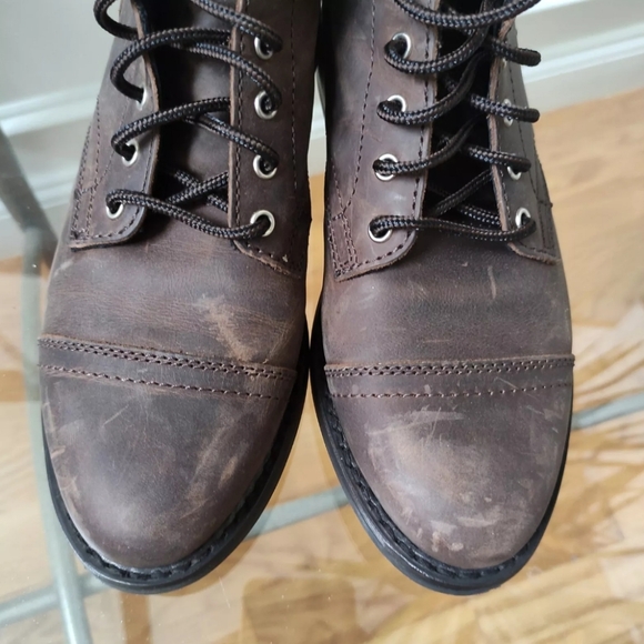 Thursday Boot Company Women 8 Captain Suede Leather Ankle Boots Lace Up - Picture 9 of 12